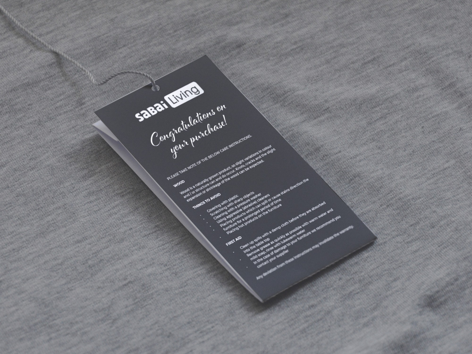 Sabai Living | Product Tag